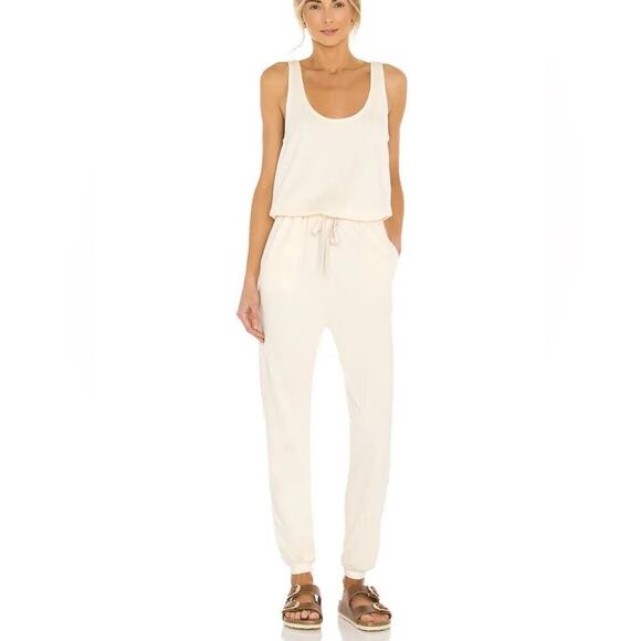 Vitamin A pale cream yellow Avalon jumpsuit size small revolve vacation - Picture 1 of 6